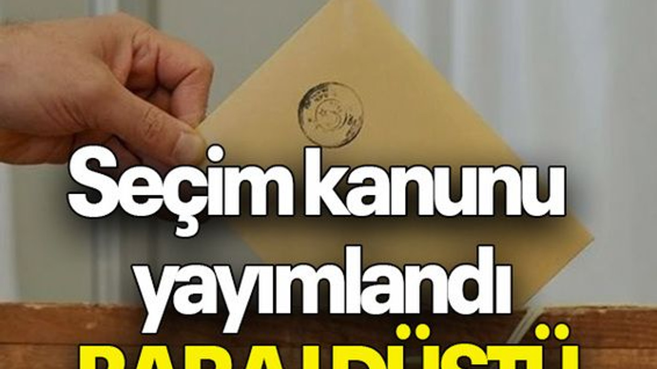 Seçim kanunu yayımlandı: BARAJ DÜŞTÜ